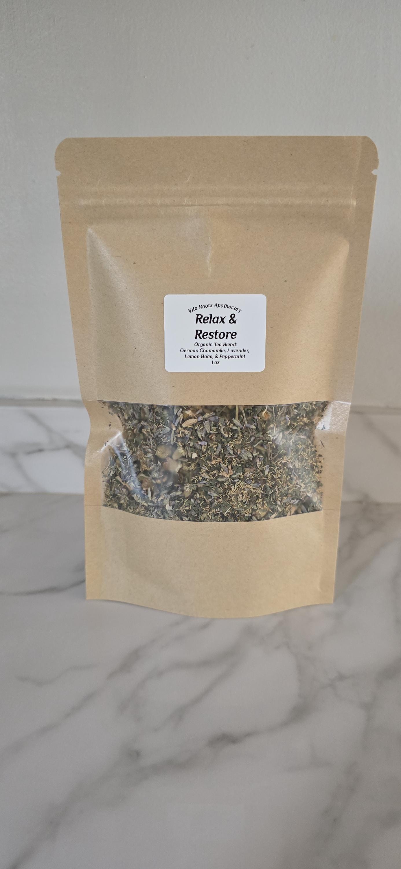 Relaxation Herbal Tea Blend, Organic Dried Herbs Tea, Self Care Gift
