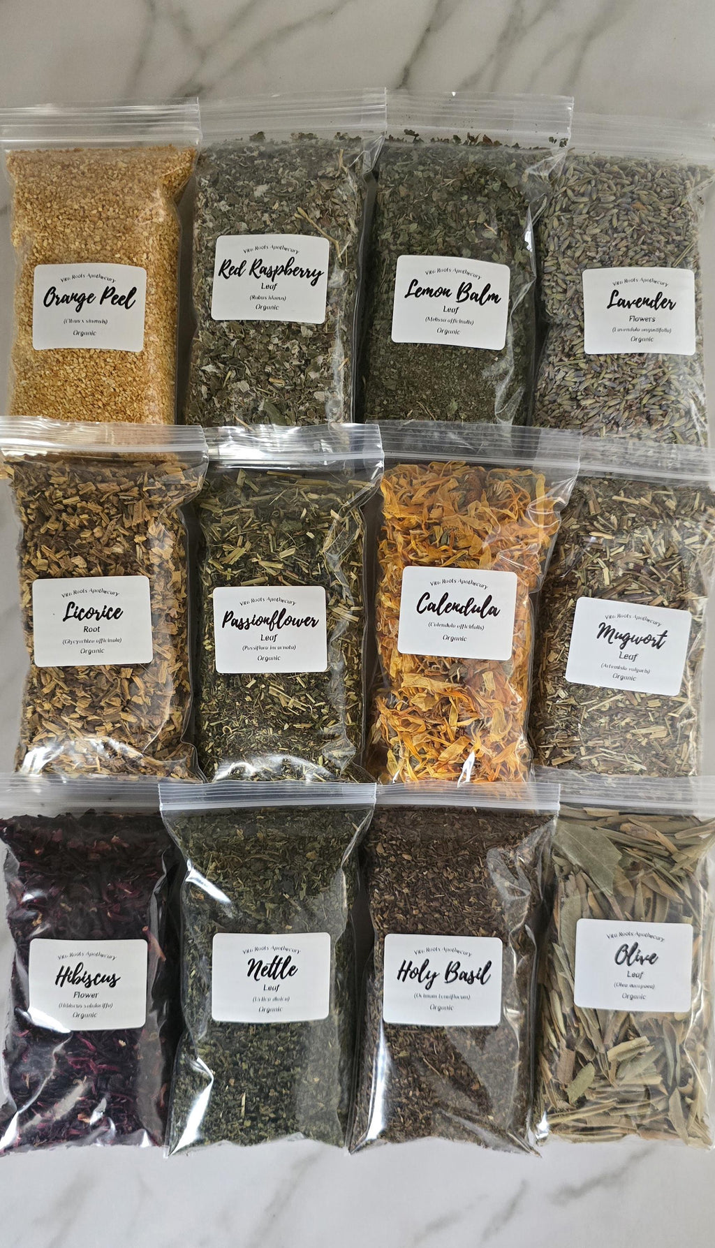 Organic Herbalist Kit – 12 Dried Herbs