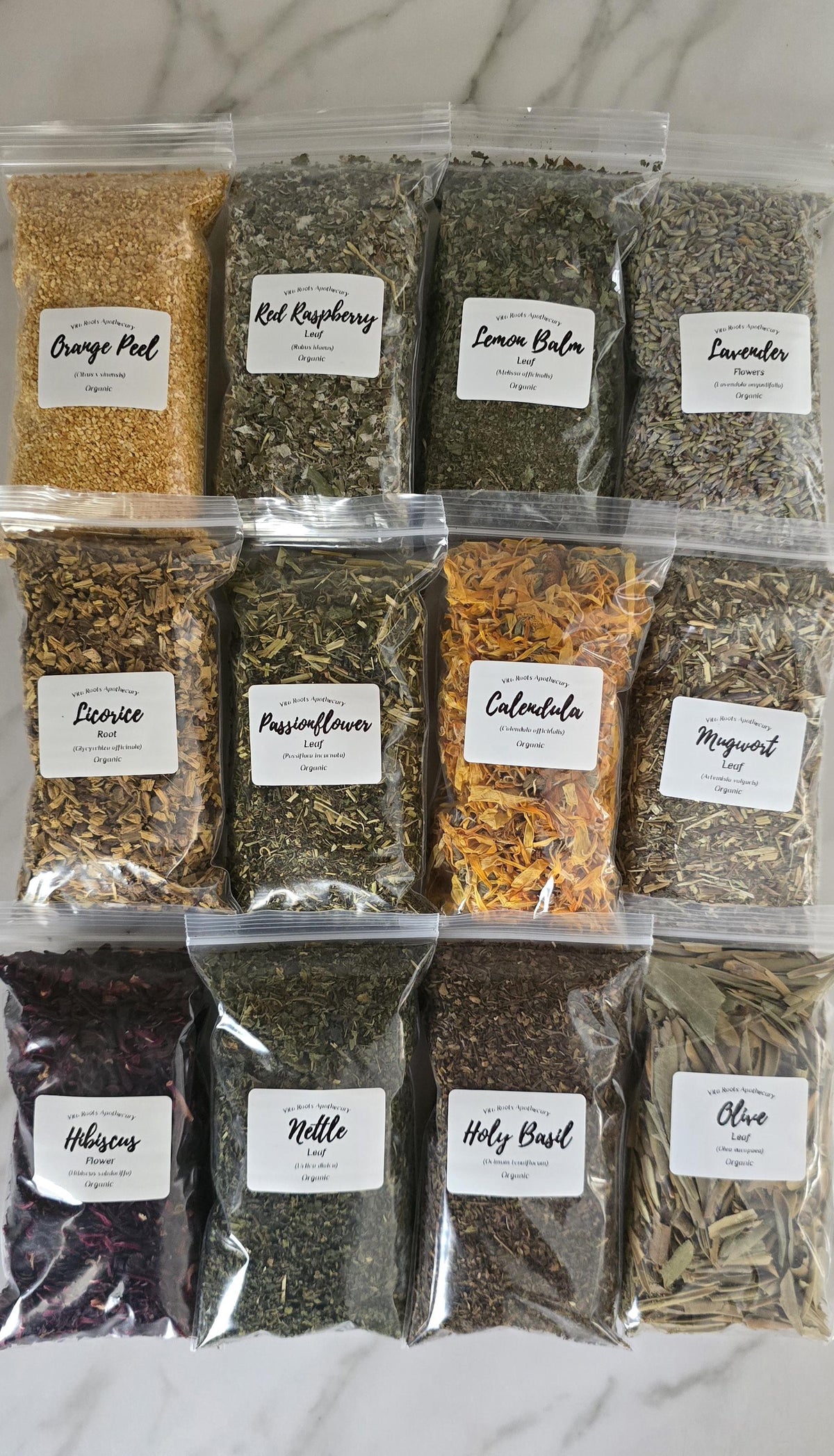 Organic Herbalist Kit – 12 Dried Herbs