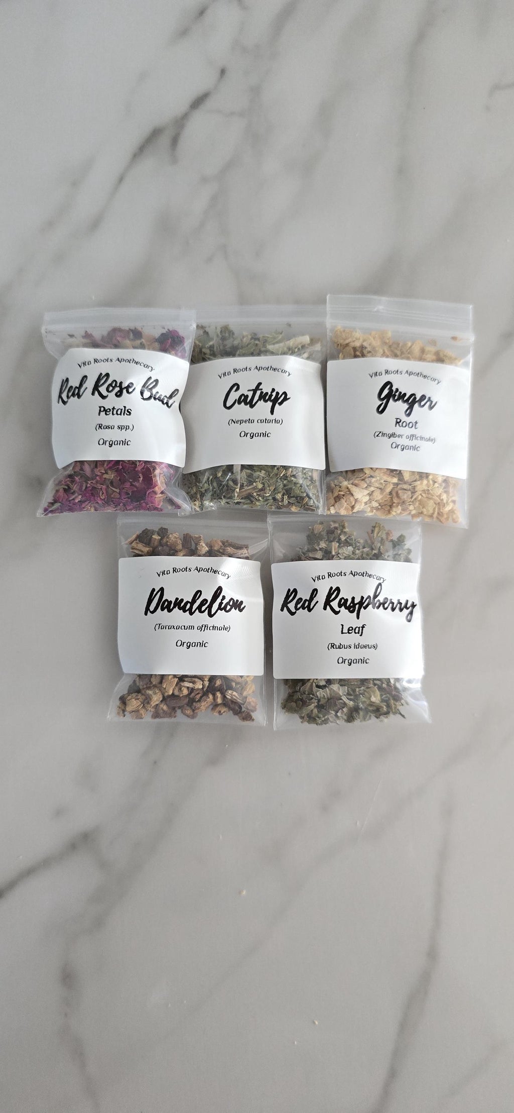 Beginner Apothecary Kit – 20 Organic Herbs, Tea Sampler (Optional Mortar & Pestle)