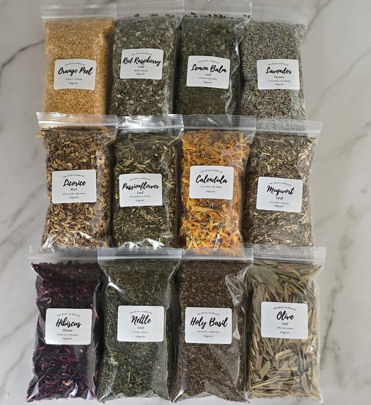 Organic Herbalist Kit – 12 Dried Herbs