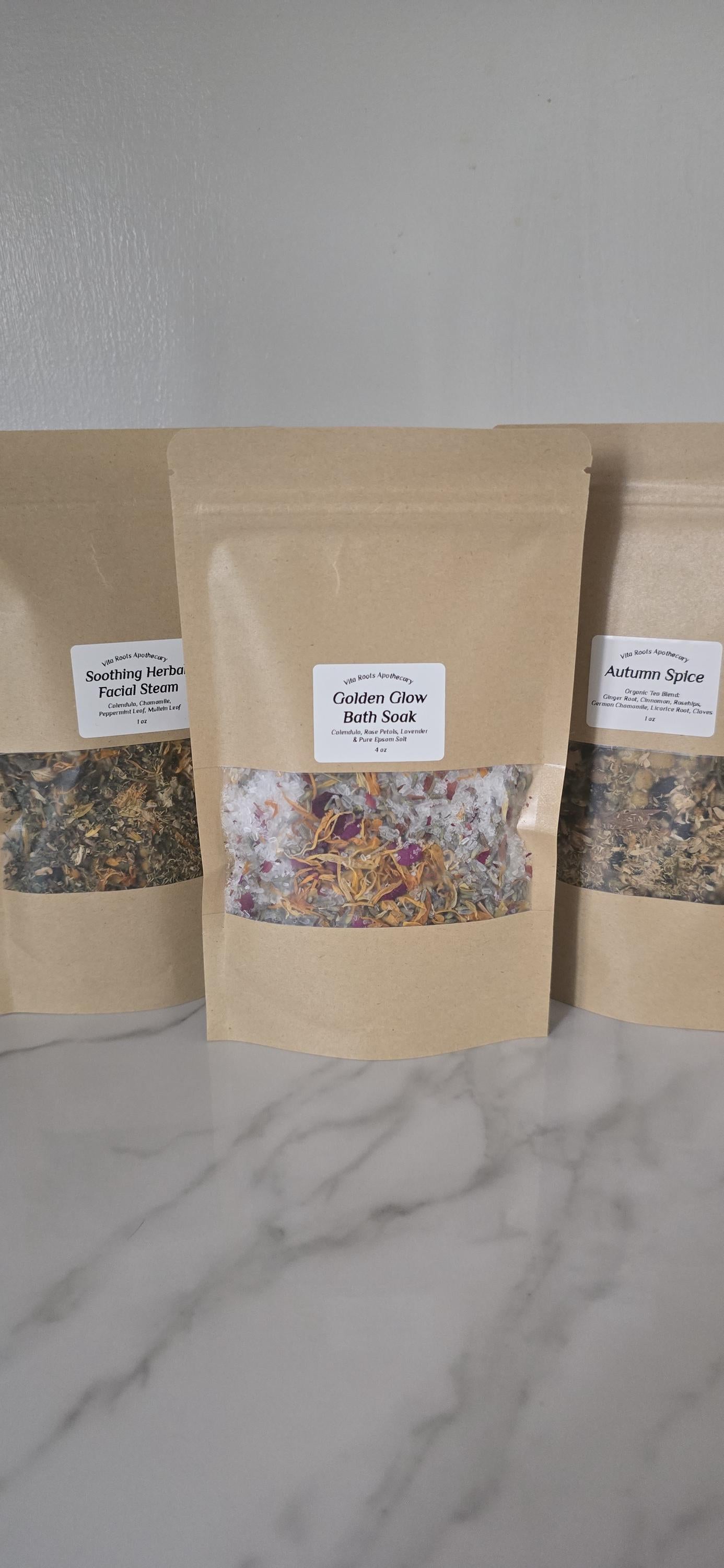 Autumn Herbal Self-Care Box: Tea, Bath Soak, Facial Steam