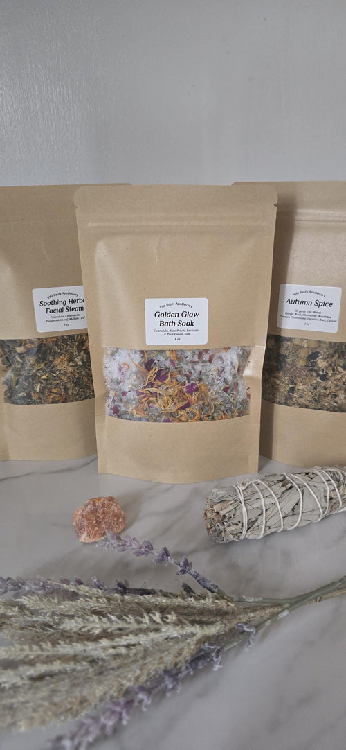 Autumn Herbal Self-Care Box: Tea, Bath Soak, Facial Steam