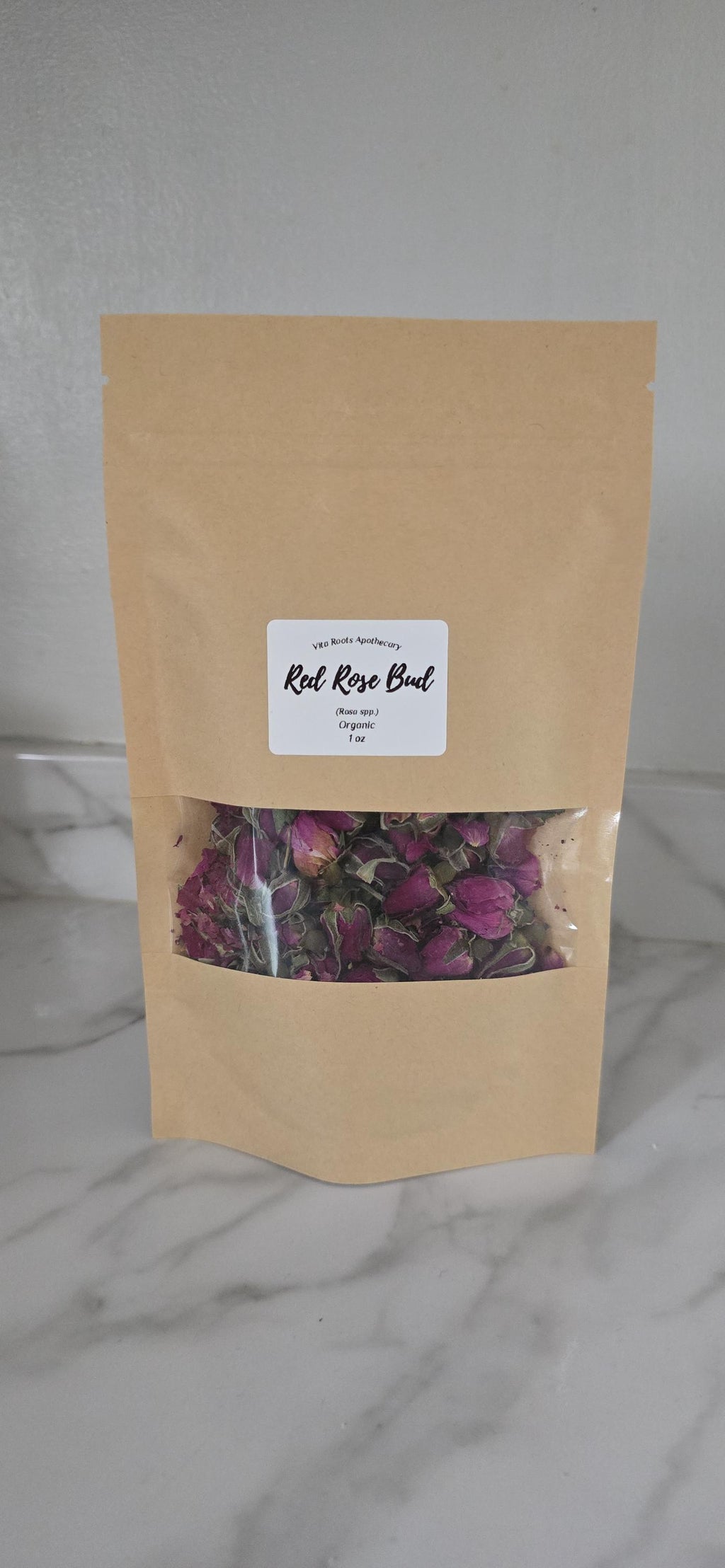 Organic Red Rose Bud Flower, Dried Herbs: Bulk Herbs, Loose Leaf Tea, Herbal Apothecary
