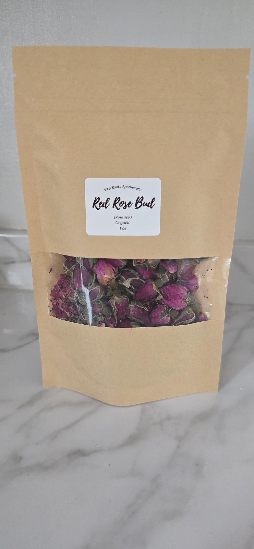 Organic Red Rose Bud Flower, Dried Herbs: Bulk Herbs, Loose Leaf Tea, Herbal Apothecary