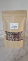 Holiday Tea Blend: Peppermint, Chamomile, Rose Petals, Hibiscus Dried Herbs