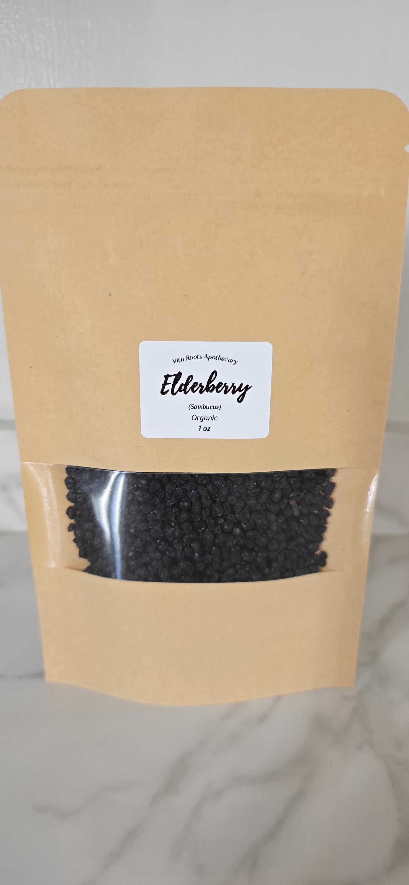 Organic Dried Elderberries (Sambucus nigra) | Loose Leaf Herbal Tea, Bulk Herbs