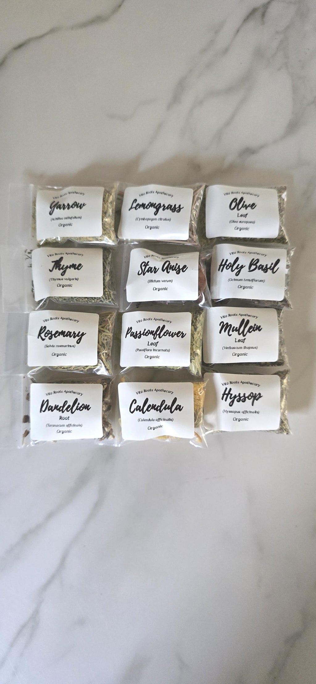 Apothecary Kit: 12 Organic Herbs, Herbal Tea Sampler, Tea Gift Set
