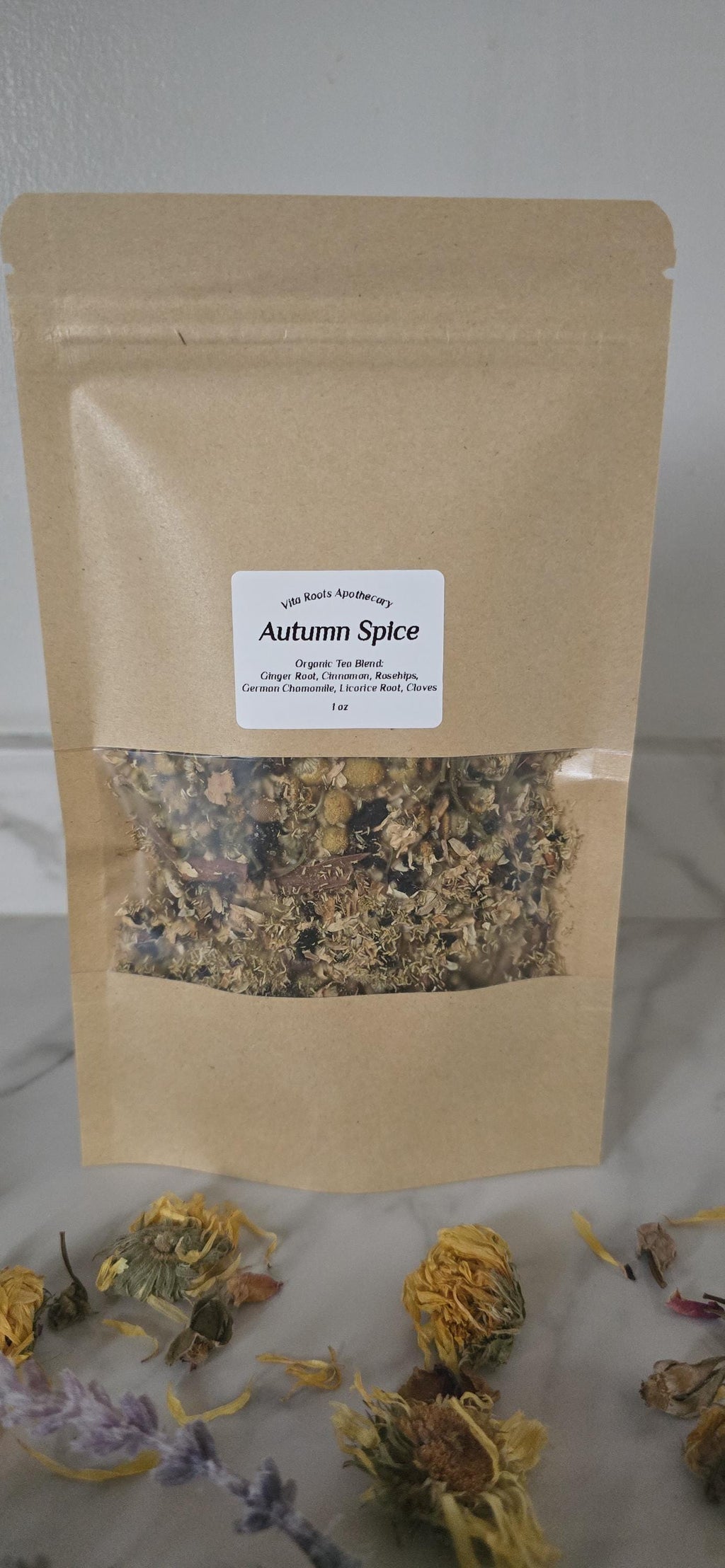 Autumn Spice Herbal Tea Blend: Organic Loose Leaf Fall Tea, Apothecary Herb