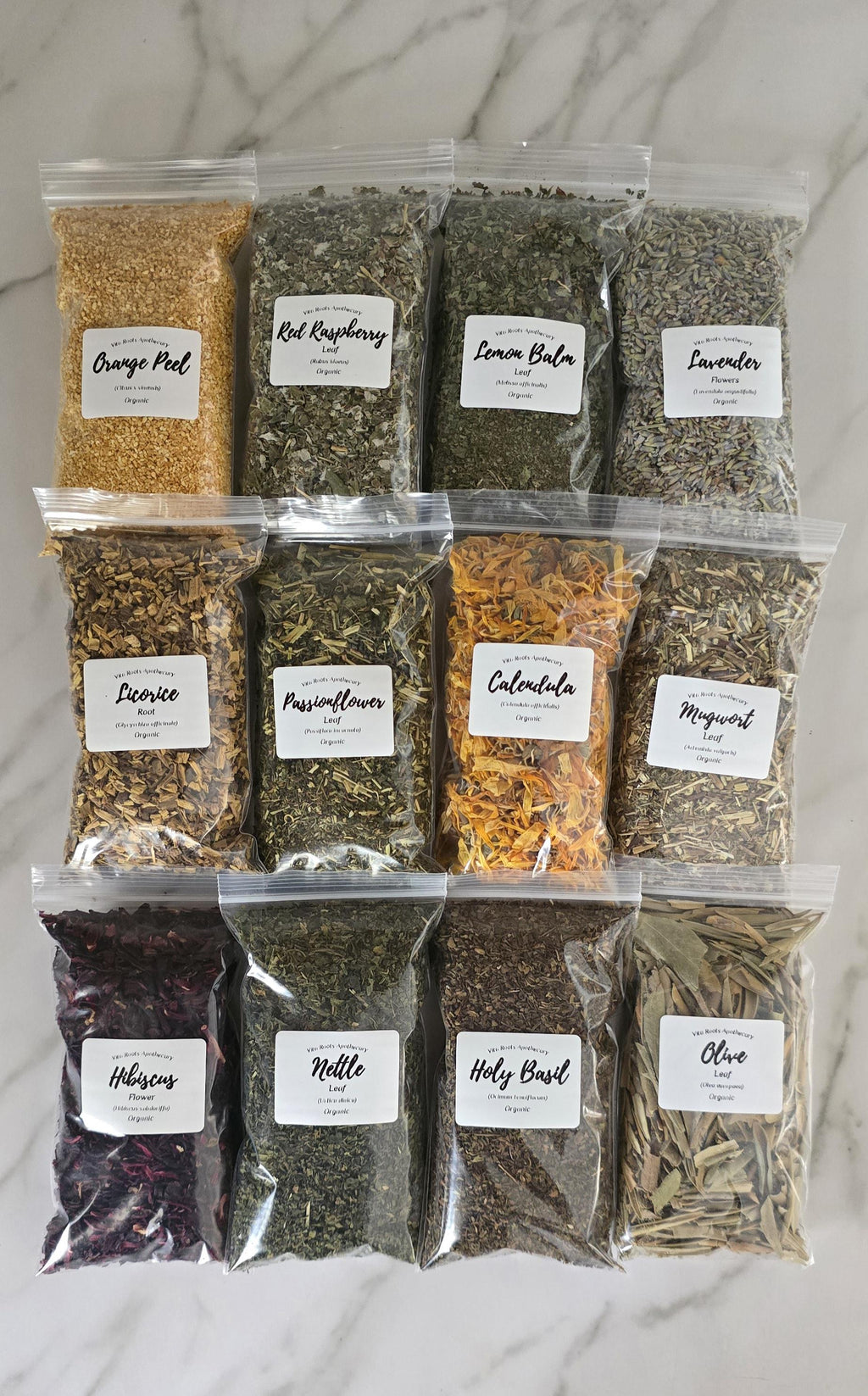 Organic Herbalist Kit – 12 Dried Herbs