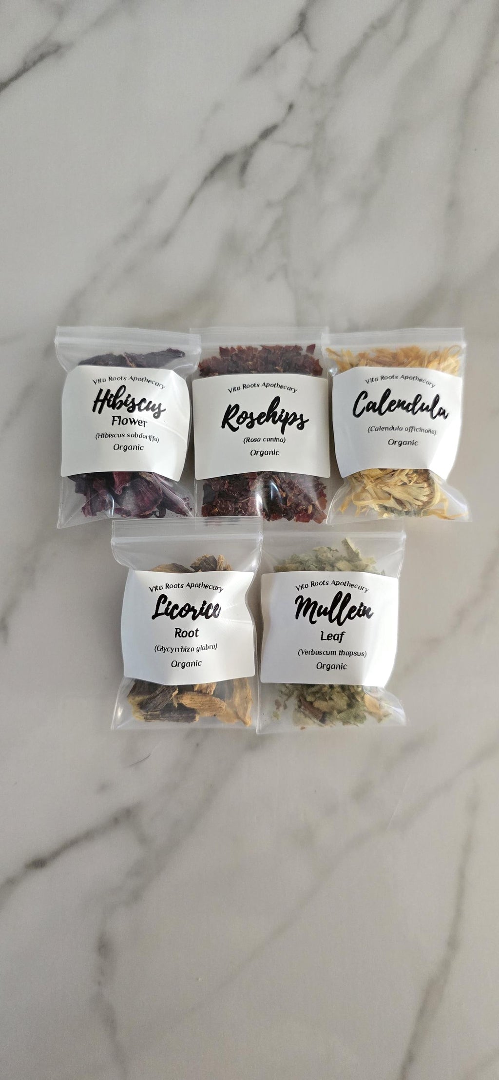 Beginner Apothecary Kit – 20 Organic Herbs, Tea Sampler (Optional Mortar & Pestle)